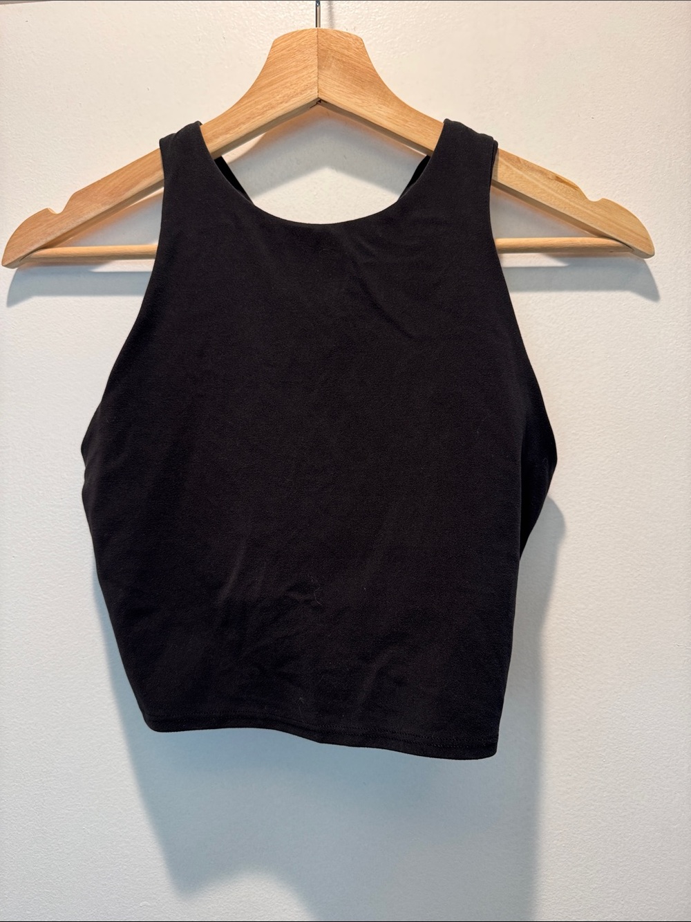 Athleta Black High-Neck Crop Tank
